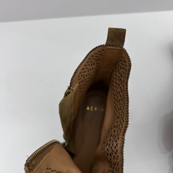 Aerin Women's Heeled Ankle Boot Bootie 'Tilstone' Tan Size 6 M Italian Leather - Picture 9 of 9